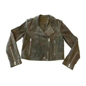 Blank NYC SL8 100% Leather Moto Jacket Size Small Durable Suede Biker Cropped